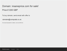 Tablet Screenshot of insaneprice.com